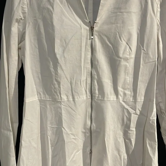 Zoey white zipper tunic size medium women’s - Picture 3 of 8